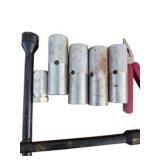 Mixed Automotive Tire Tool Lot – Lug Wrenches, Sockets, Tire Plug Kit & Hand Tools