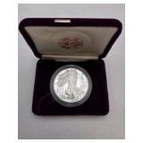 1988-S Proof American Silver Eagle 1 oz Silver Dollar With Box & COA