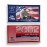 2002 & 2003 U.S. Mint Uncirculated Coin Sets with Certificates