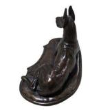 Great Dane Collector Lot - Large Standing Great Dane Statue, Small Standing Great Dane Figurine, Reclining Dog Figure, Wall Hook Decor