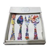 Mixed Home Decor Lot – Artistic Spoons, Live Love Laugh Plaque, Sun Tray and Abstract Decor
