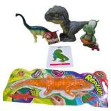 Dinosaur Toy Lot with Yoshi, T-Rex Ornament & Reptile Figures