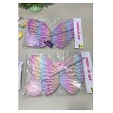 Easter Decor Lot with Bunny, Butterfly Wings, Serving Tray & Spring Decorations
