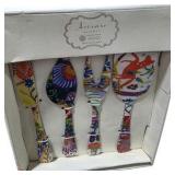 Mixed Home Decor Lot – Artistic Spoons, Live Love Laugh Plaque, Sun Tray and Abstract Decor