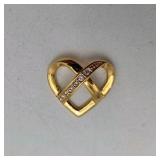 Premier Designs Silver Ice Bracelet, Crystal Icicle Earrings & Gold-Tone Heart Pin