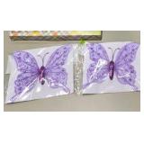 Easter Decor Lot with Bunny, Butterfly Wings, Serving Tray & Spring Decorations