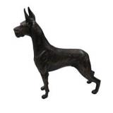 Great Dane Collector Lot - Large Standing Great Dane Statue, Small Standing Great Dane Figurine, Reclining Dog Figure, Wall Hook Decor