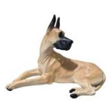 Great Dane Dog Decor Lot - Signed Large Hand Painted Dog Figurine, Puppy Figure, Spoiled Dogs Sign