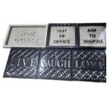 Decorative Wall Art Sign Lot – Live Laugh Love, Wine O’Clock, Out of Office