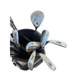 Adams Golf Bag With Assorted Irons, Wedges & Fairway Wood