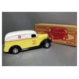 Ertl 1938 Chevrolet Panel Truck Yellow Diecast Piggy Bank Limited Edition