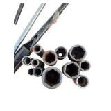 Mixed Automotive Tire Tool Lot – Lug Wrenches, Sockets, Tire Plug Kit & Hand Tools