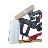 Mixed Tool Lot With Makita Blower, Performax Detail Saw, Stapler, Caulk Gun, Door Knobs and More