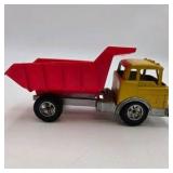 Lot of 2 Vintage Hubley Kiddie Toy Diecast Metal Cattle Trailer & Dump Truck