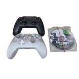 Mixed Video Game Controller Lot with Call of Duty MW3 Game