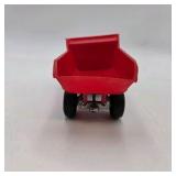 Lot of 2 Vintage Hubley Kiddie Toy Diecast Metal Cattle Trailer & Dump Truck