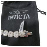 Invicta Crystal-Style Bracelet With Pouch & Tag