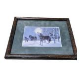 Mixed Wall Decor Lot – Grandkids Picture Frame, Lion Art, Horse Print, Inspirational Signs