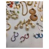 Large Mixed Jewelry Lot With Necklaces, Bracelets, Earrings, Pins & Boxes
