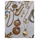Large Mixed Jewelry Lot With Necklaces, Bracelets, Earrings, Pins & Boxes