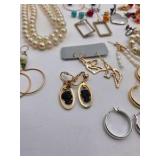 Large Mixed Jewelry Lot With Necklaces, Bracelets, Earrings, Pins & Boxes