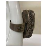 Unmarked Silver Pearl Beaded Statement Ring Size 8.5