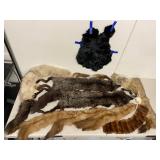 Vintage Real Fur Pelt Collection Silver Fox & Mixed Fur Pieces Cond