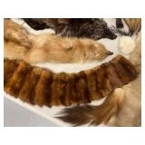 Vintage Real Fur Pelt Collection Silver Fox & Mixed Fur Pieces Cond