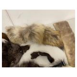 Vintage Real Fur Pelt Collection Silver Fox & Mixed Fur Pieces Cond