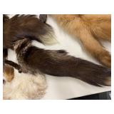 Vintage Real Fur Pelt Collection Silver Fox & Mixed Fur Pieces Cond