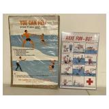 American National Red Cross Water Safety Posters 1948 1959 Vintage