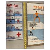 American National Red Cross Water Safety Posters 1948 1959 Vintage