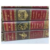 University of Knowledge 12-Volume Hardcover Book Set Vintage Good