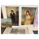 Mixed Lot of 15 Unframed Art Prints Posters & Signed Big-Eye Painting
