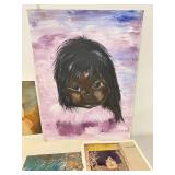 Mixed Lot of 15 Unframed Art Prints Posters & Signed Big-Eye Painting