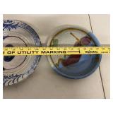 Mixed Studio Pottery Bowls & Platter Lot 7 Pc Handmade Ceramic