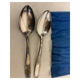 Silverplate Serving Utensil Lot w 1847 Rogers Bros Roll 9 Pc Vintage