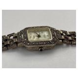 Weima 925 Sterling Silver Marcasite Quartz Wristwatch, Untested