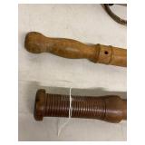 Set of 3 Vintage Wooden Batons Nightsticks Clubs 17-24in Used
