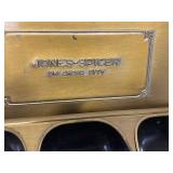 Vintage Desk Vanity Accessory Lot Boxes Brushes Metal Holder