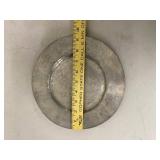 Vintage Mixed Metal Decor Set Brass Pewter Vase Bowls Plate 7 Pc