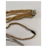 Mixed Pearl Jewelry Lot Necklaces Bracelets w/ Princess Pride Box