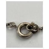 Vintage Thailand Sterling Silver Marcasite Necklace Ornate - Good