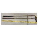 Antique Golf Club Lot Wood Shaft MacGregor Dayton 27 Hickory Era 3 Pc