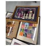 Mixed Framed Wall Art Lot Photos Prints Seascape Bird School Decor