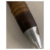 Vintage Inert Military Artillery Shell Display Rounds 2 Pc Patina Lot