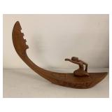 Southwestern Folk Art Decor Group Framed Art Canoe Basket Vintage
