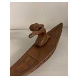 Southwestern Folk Art Decor Group Framed Art Canoe Basket Vintage