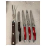 Vintage Kitchenware & Barware Lot Cutco Fork Irish Crystal Shaker Used