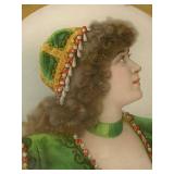 Vintage Framed Portrait Print, Oval Mirror & Ornate Frame Set of 3